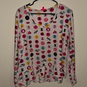 Betsey Johnson Pajama Short Set (size L)